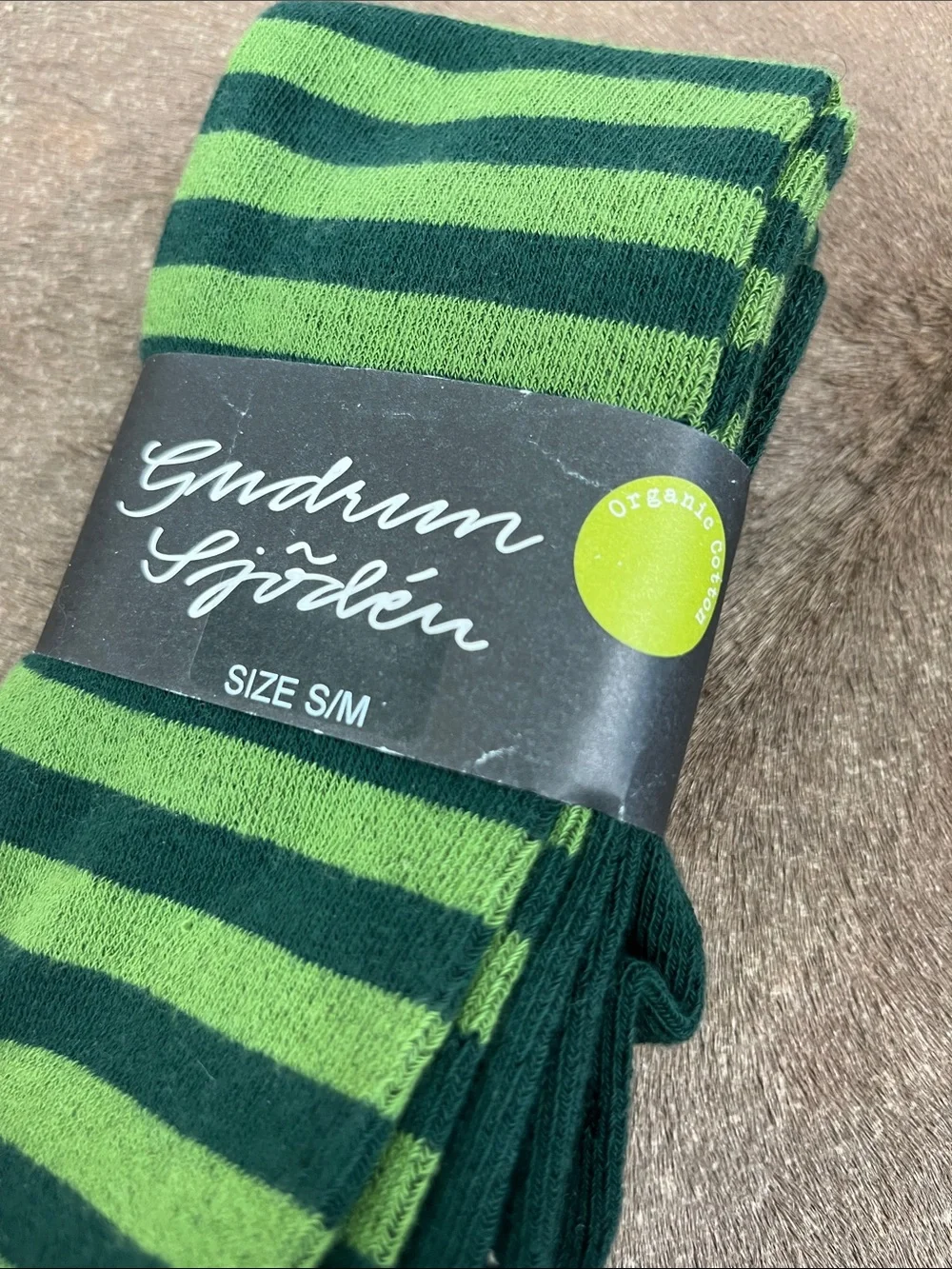 Gudrun Sjödén Striped Organic Cotton Blend Tights S/M